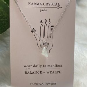 Jade Gemstone Crystal Choker Necklace